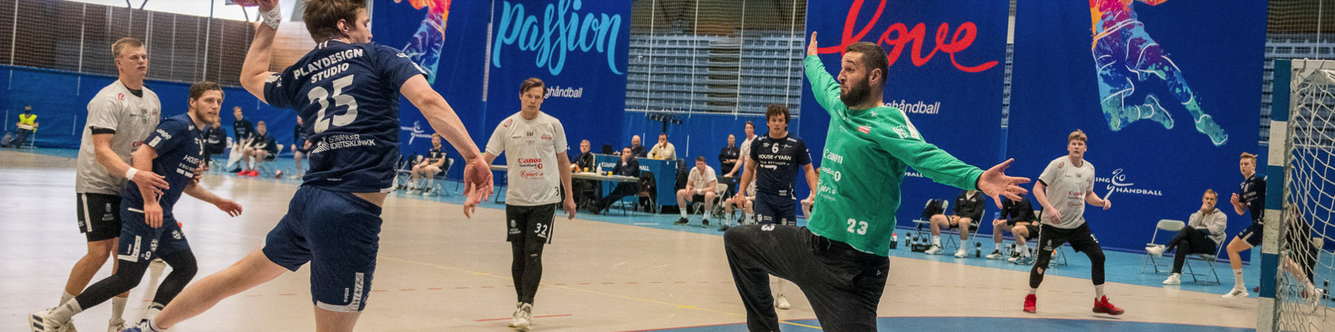 Håndballkamp i aksjon